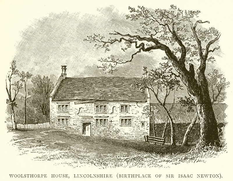 Woolsthorpe House, Lincolnshire (rodiště sira Isaaca Newtona) od English School