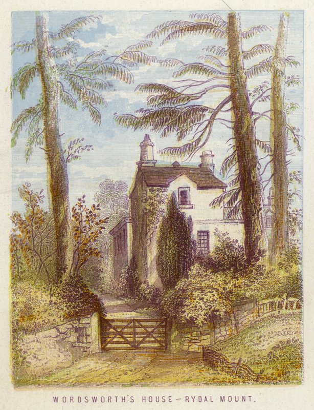 Wordsworthův dům, Rydal Mount (barevné lito) od English School