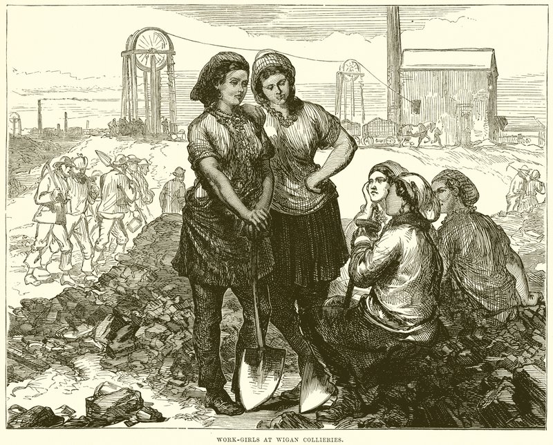 Work-Girls ve společnosti Wigan Collieries od English School