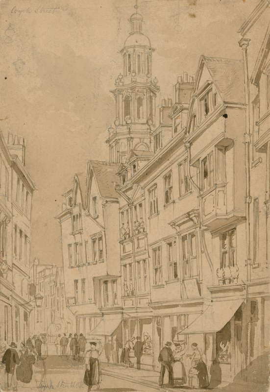 Wych Street, Londýn (wc na papíře) od English School