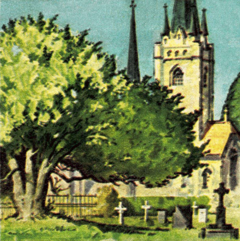 Tis na dvoře kostela od English School