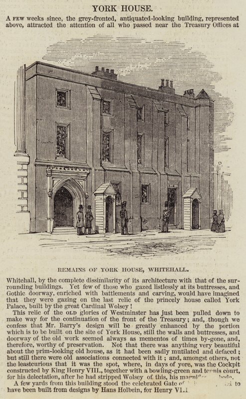 York House, Whitehall (rytina) od English School