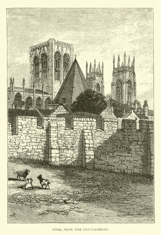 York, z Battlements od English School