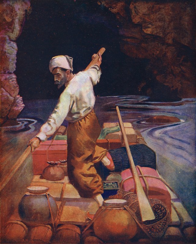 Sindibád na voru (barevná litografie) od Enoch Ward