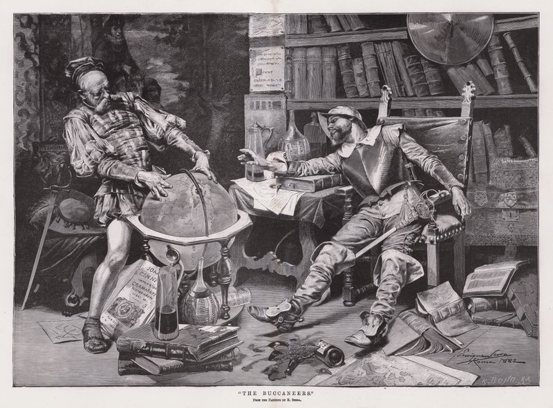 "The Buccaneers" (rytina) od Enrique Serra