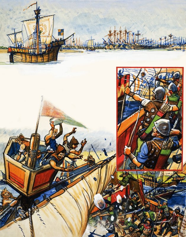 Scrapbook of the British Sailor: Slaughter at Sluys (Zápisník britského námořníka: Jatka ve Sluys) od Eric Parker