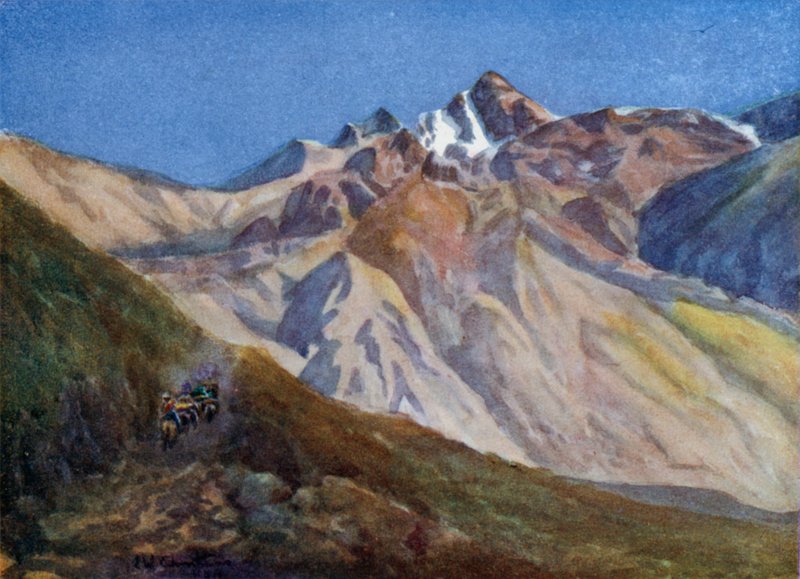 Vzestupně průsmyk Las Cuevas od Ernest William Christmas