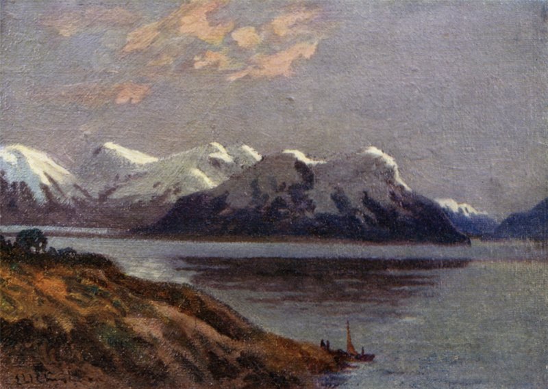 Večer na kanálu, Tierra del Fuego od Ernest William Christmas
