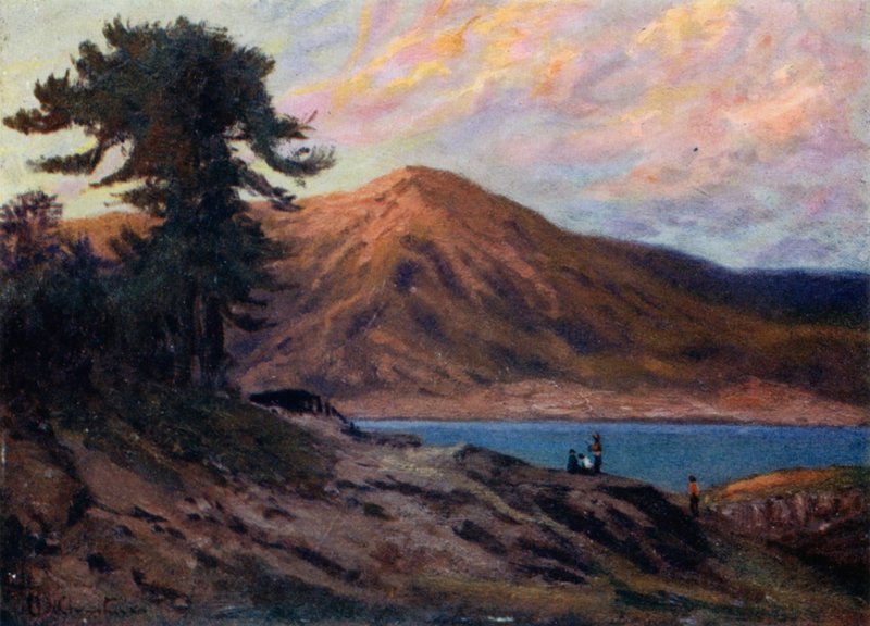 Borovice na jezeře Alumine od Ernest William Christmas