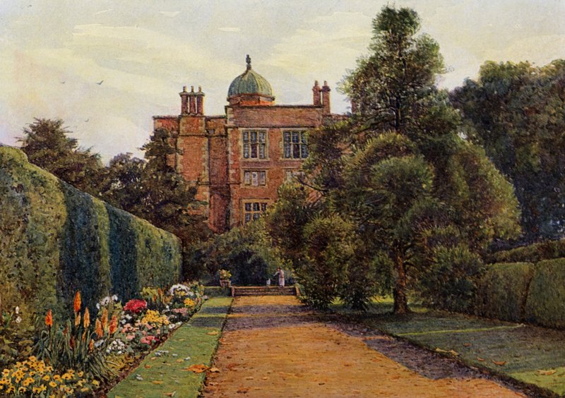 Doddington Hall, poblíž Lincolnu (barevné lito) od Ernest Arthur Rowe