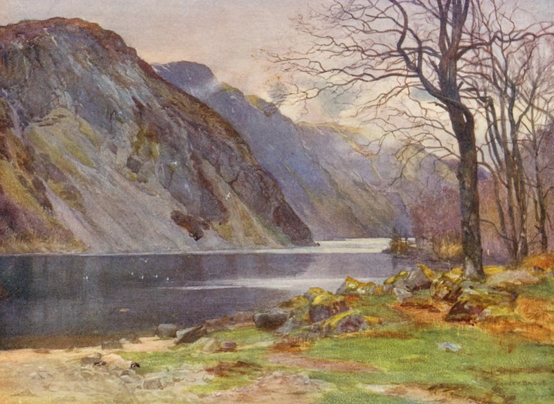 Průsmyk Brander (barevná litografie) od Ernest Edward Briggs