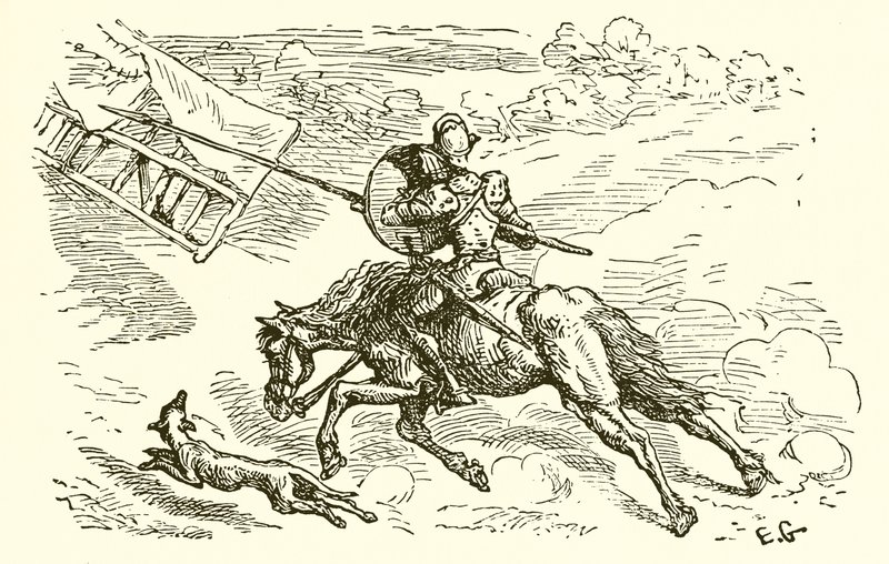 Rytíř a jeho nabíječ od Ernest Henry Griset