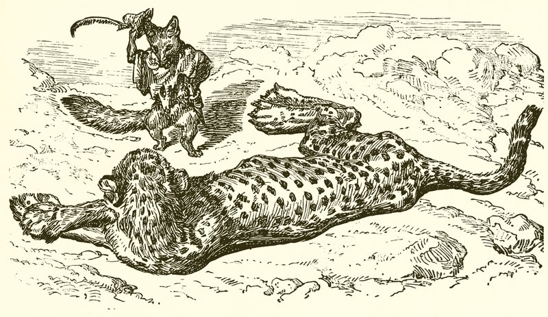Leopard a liška od Ernest Henry Griset