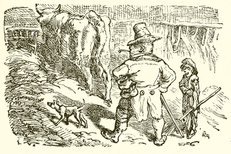 Jelen v Ox-Stall od Ernest Henry Griset