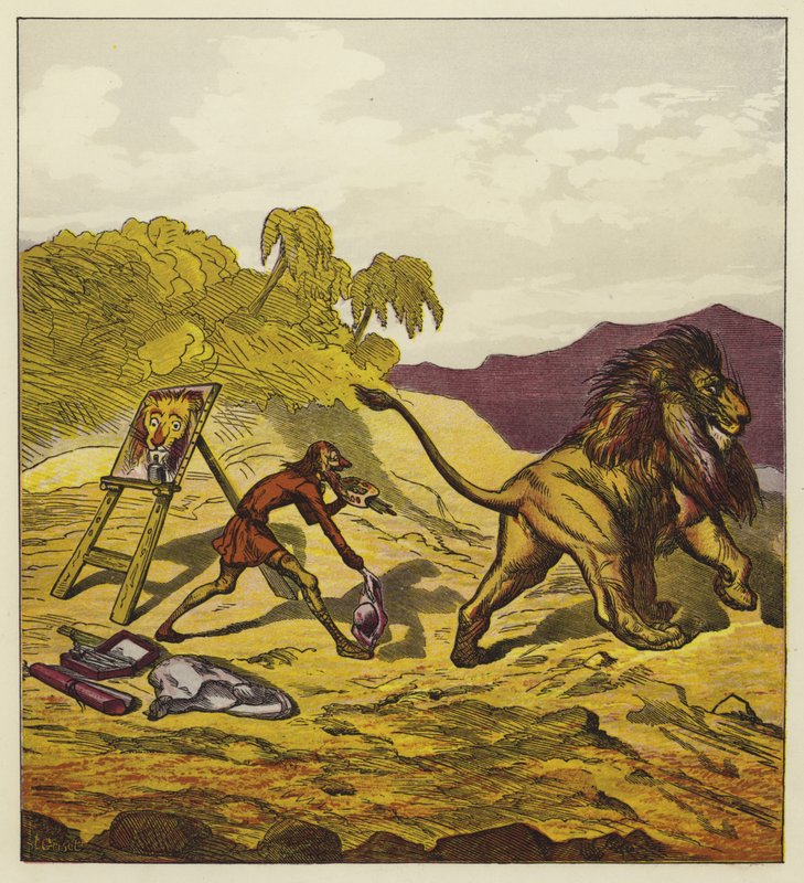 Lev opouští Johna Bolda od Ernest Henry Griset