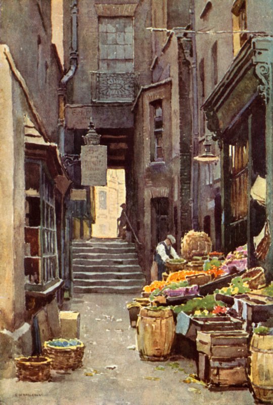 An Adelphi By-Way (barevné lito) od Ernest William Haslehust