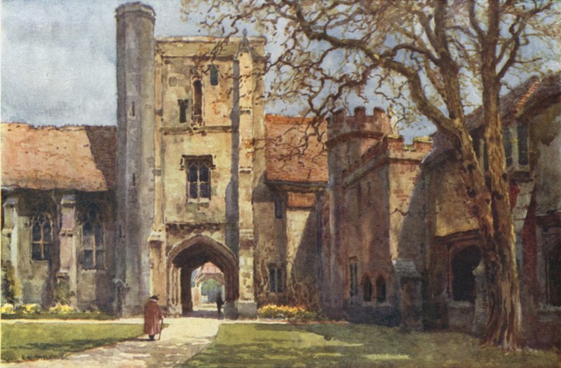Beaufortova věž a ambulantní kříž (barevné lito) od Ernest William Haslehust