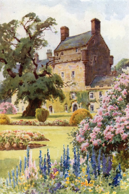 Bemersyde House (barevné lito) od Ernest William Haslehust