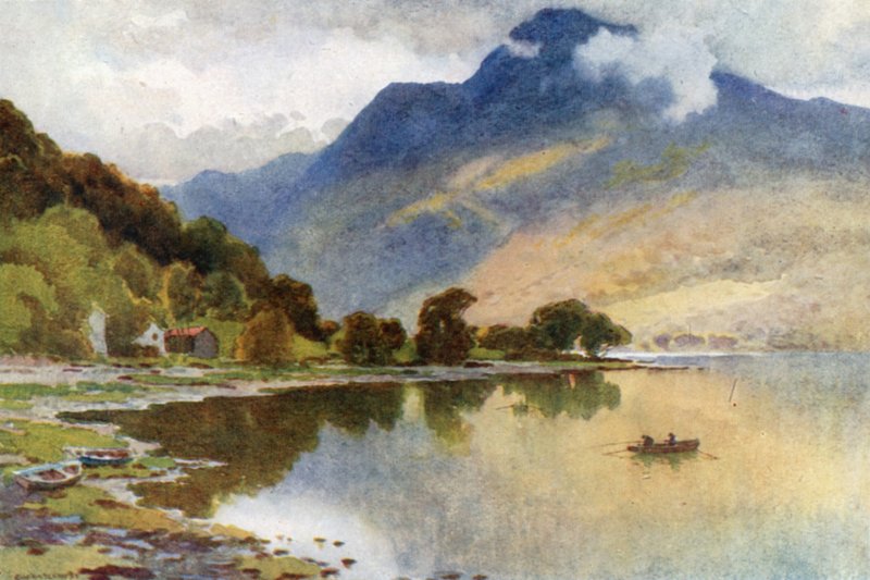 Ben Lomond z Luss (barevné lito) od Ernest William Haslehust