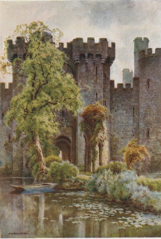 Hrad Bodiam (barevné lito) od Ernest William Haslehust