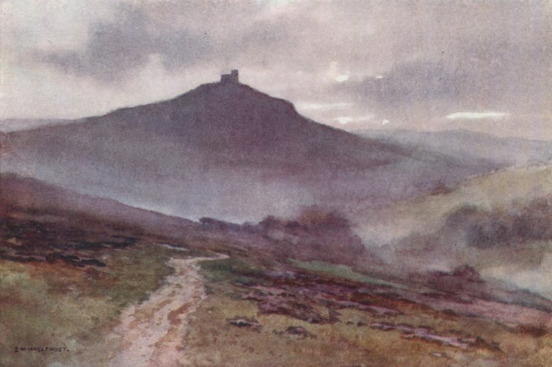 Brent Tor (barevné lito) od Ernest William Haslehust
