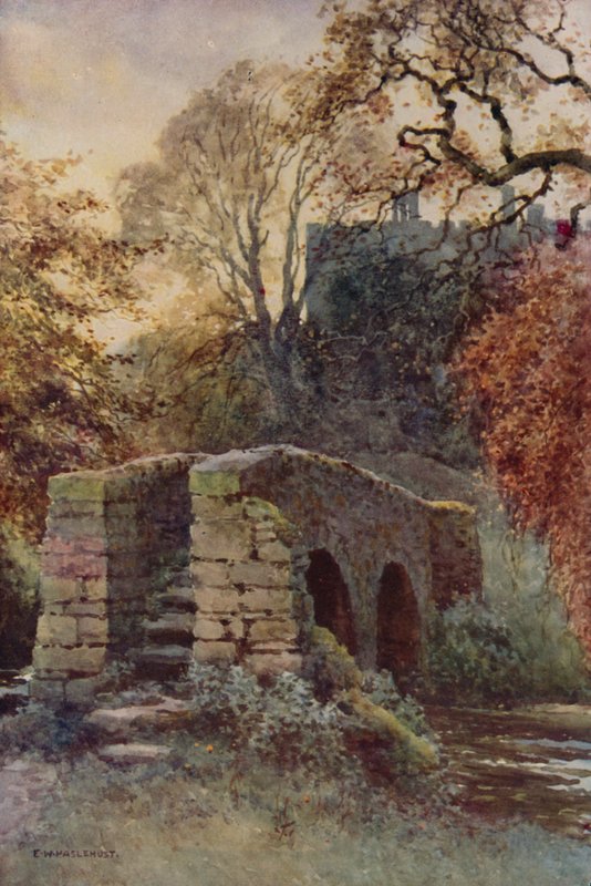 Most Dorothy Vernonové, Haddon (barevné lito) od Ernest William Haslehust