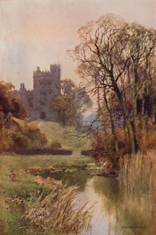 Haddon Hall (barevné lito) od Ernest William Haslehust