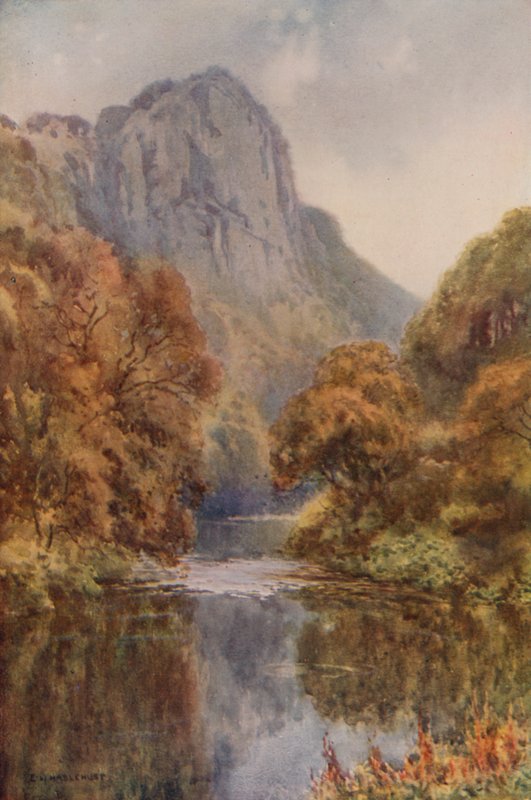 High Tor, Matlock (barevné lito) od Ernest William Haslehust
