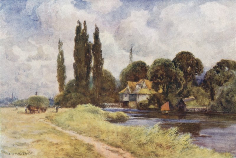 Iffley Mill (barevné lito) od Ernest William Haslehust