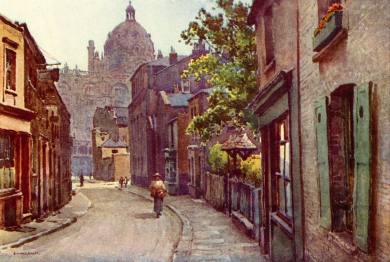Lancelot Place, Knightsbridge (barevné lito) od Ernest William Haslehust