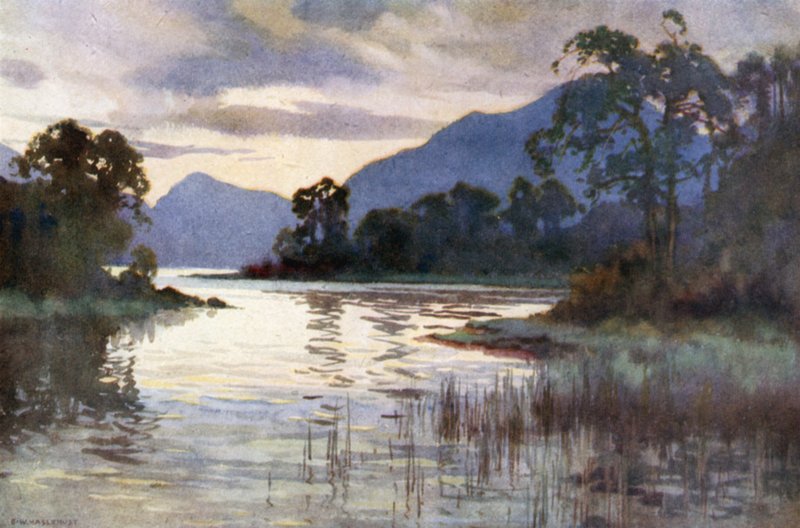 Luss Straits (barevné lito) od Ernest William Haslehust