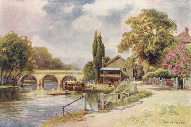 Maidenhead Bridge (barevné lito) od Ernest William Haslehust