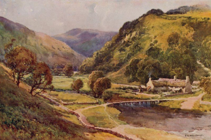 Monsal Dale (barevné lito) od Ernest William Haslehust