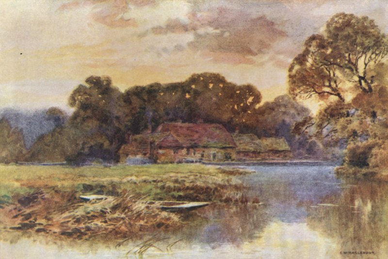 Pangbourne (barevné lito) od Ernest William Haslehust