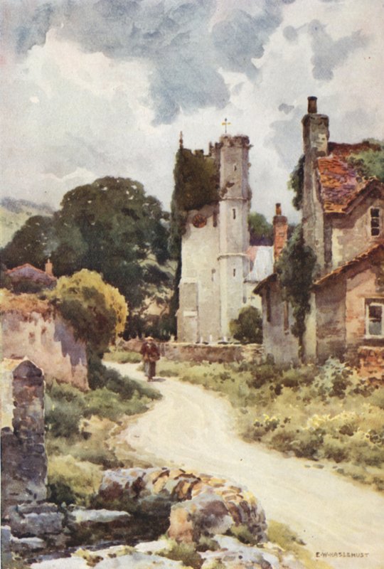 Portisham (barevné lito) od Ernest William Haslehust