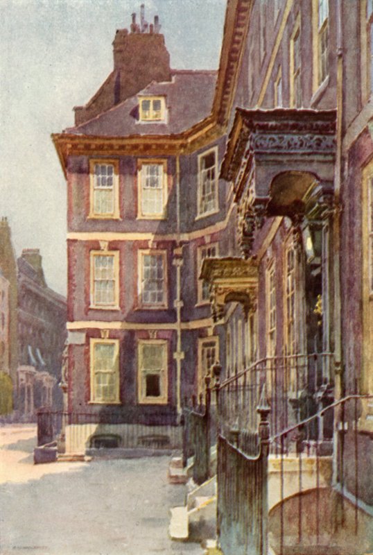 Brána královny Anny, Westminster (barevné lito) od Ernest William Haslehust