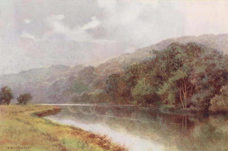 Řeka Temže: Cliveden Woods (barevná litografie) od Ernest William Haslehust