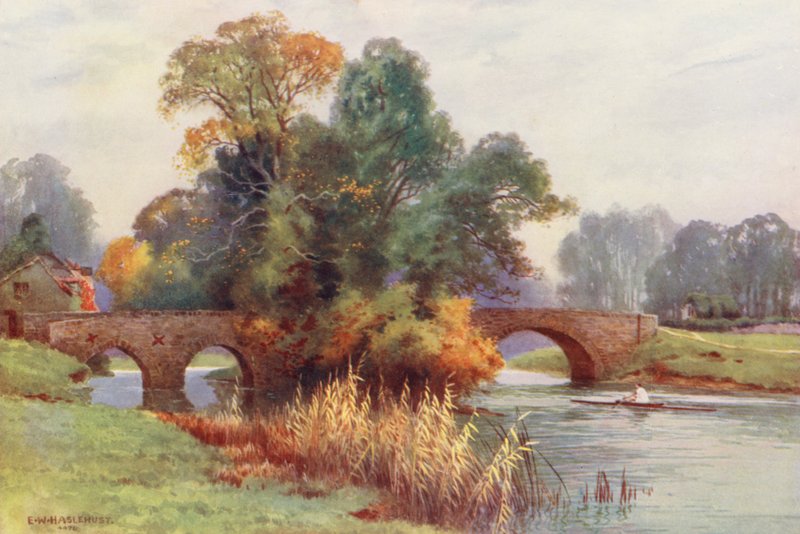 Řeka Temže: Godstow (barevná litografie) od Ernest William Haslehust