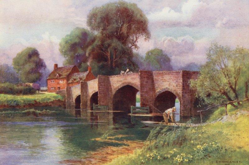 Řeka Temže: (barevná litografie) od Ernest William Haslehust