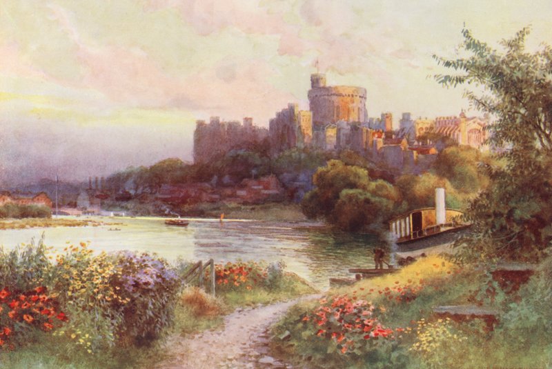 Řeka Temže: Windsor (barevná litografie) od Ernest William Haslehust