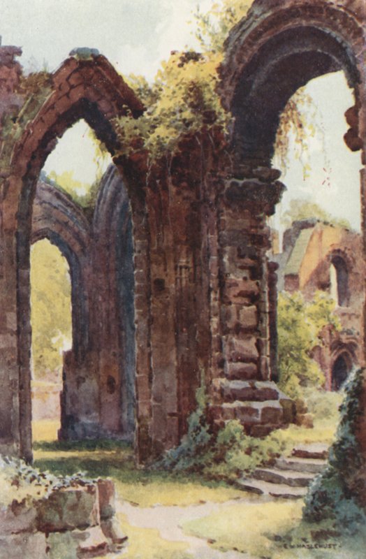 Svatojánské ruiny (barevné lito) od Ernest William Haslehust
