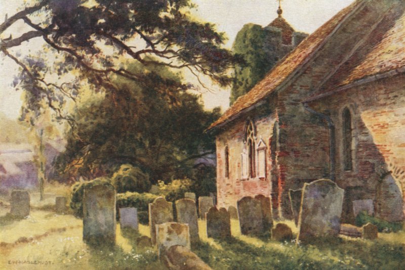 Kostel sv. Martina (barevné lito) od Ernest William Haslehust