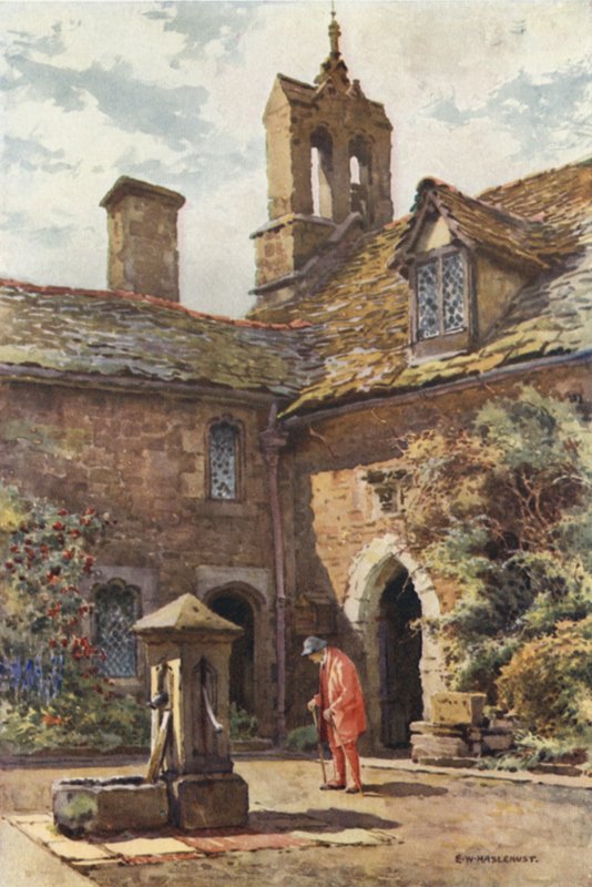 The Coningsby, nebo nemocnice Red Coat Hospital (barevné lito) od Ernest William Haslehust