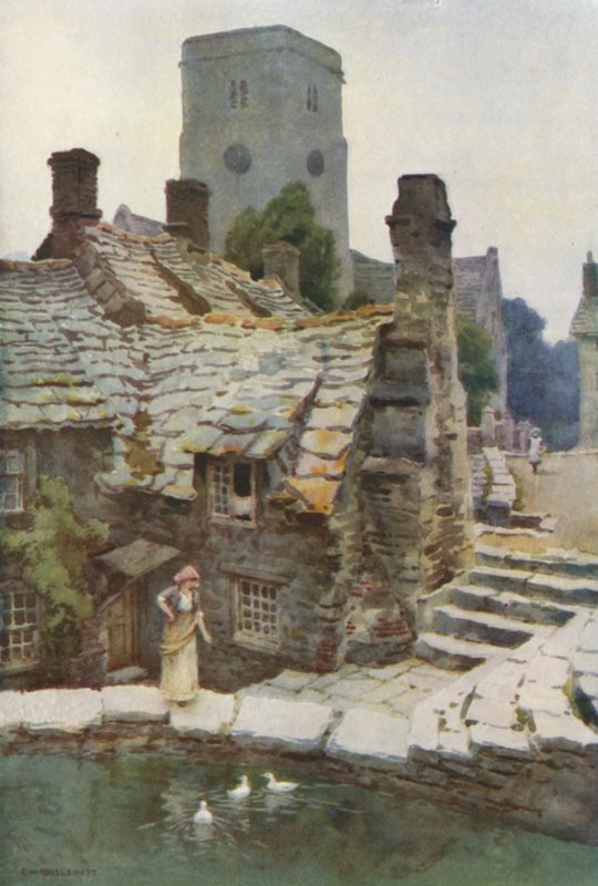 The Mill Pond, Old Swanage (barevní členové) od Ernest William Haslehust