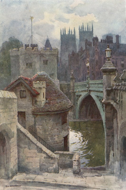 Water-Gates, Lendal Bridge (barevné lito) od Ernest William Haslehust