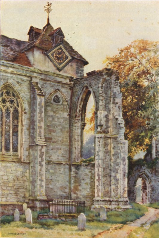 Kostel Winchelsea (barevná lito) od Ernest William Haslehust