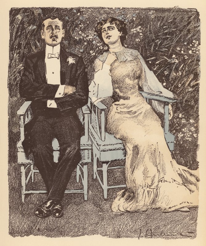 Ilustrace pro Berliner Balle von Rideamus (barevná litografie) od Ernst (after) Heilemann