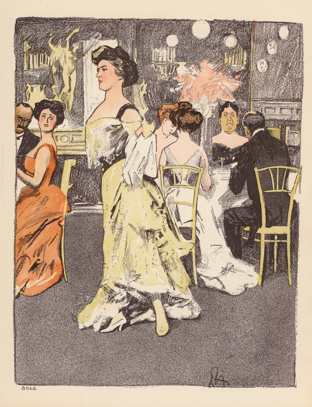 Ilustrace pro Berliner Balle von Rideamus (barevná litografie) od Ernst (after) Heilemann