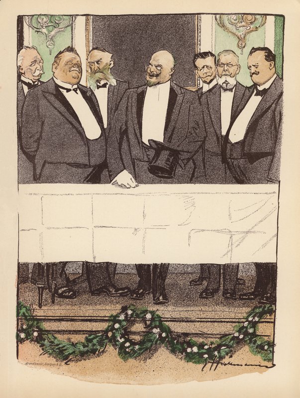 Ilustrace pro Berliner Balle von Rideamus (barevná litografie) od Ernst (after) Heilemann
