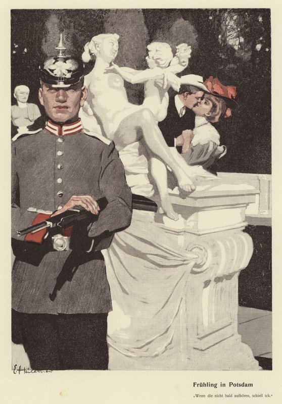 Jaro v Postupimi (barevné lito) od Ernst (after) Heilemann